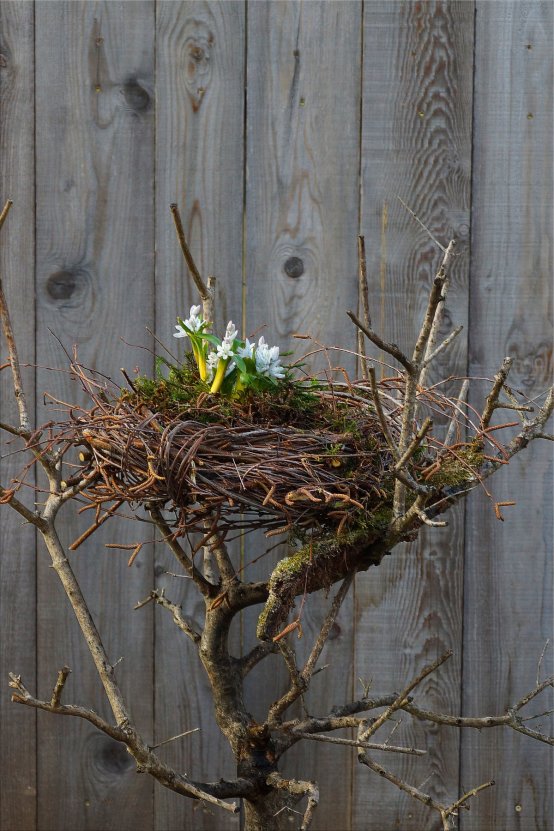 Ein Nest aus Birkenreisig Nest aus Birkenreisig DIY (Bildquelle: Living and Green)