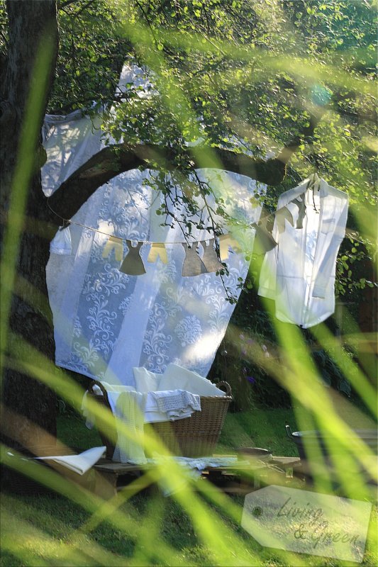 Heute ist Waschtag * Eine Kindheitserinnerung * - Waschtag Gartendekoration Sommer